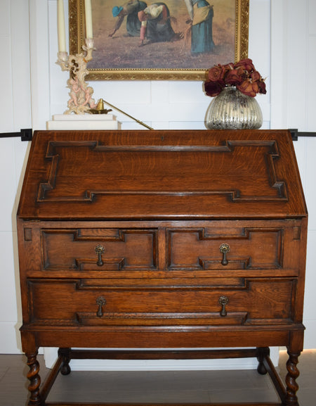 1930s Jacobean Style Vintage bureau