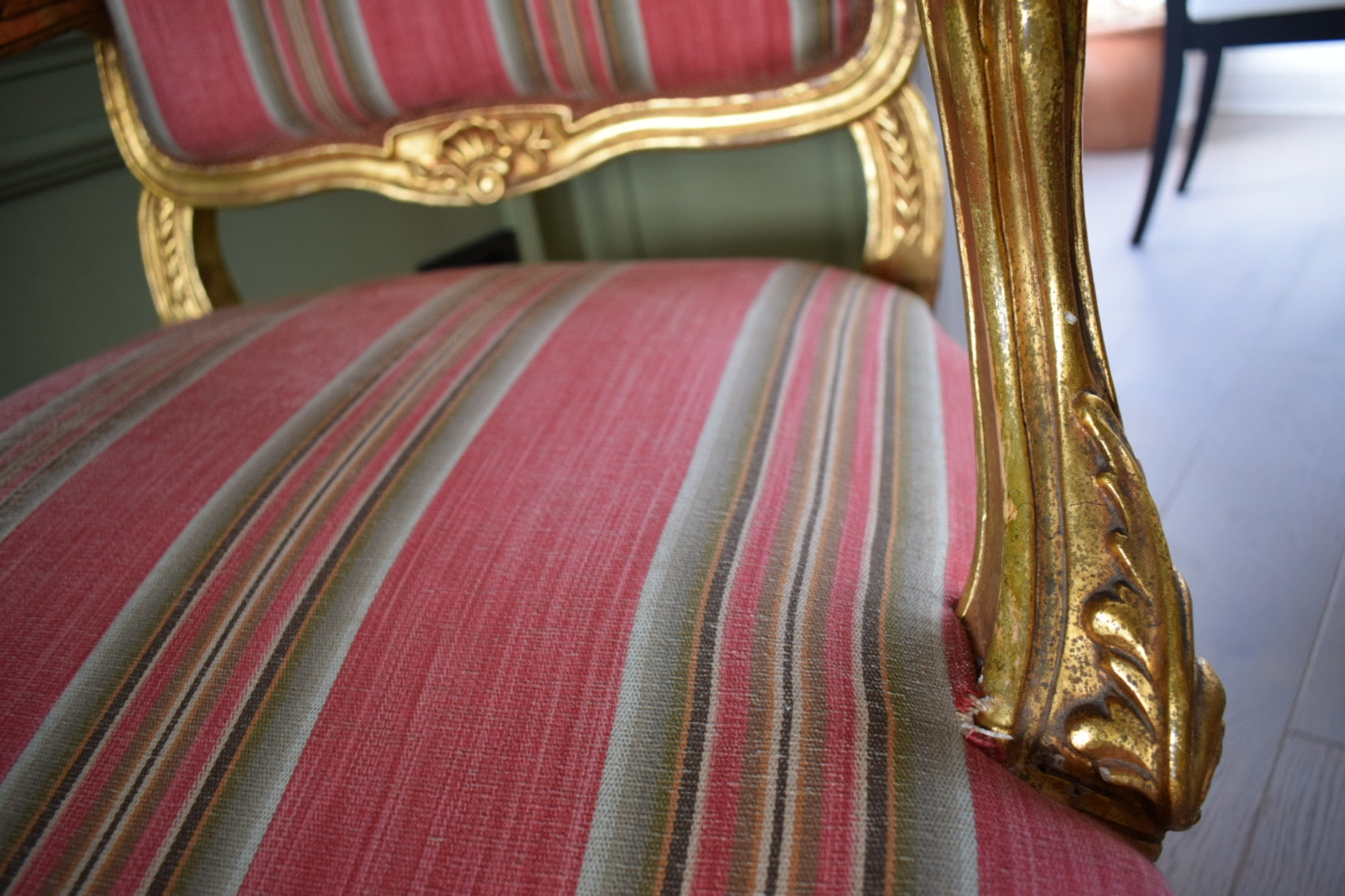 Louis XV 19th Century French Gilt Armchair