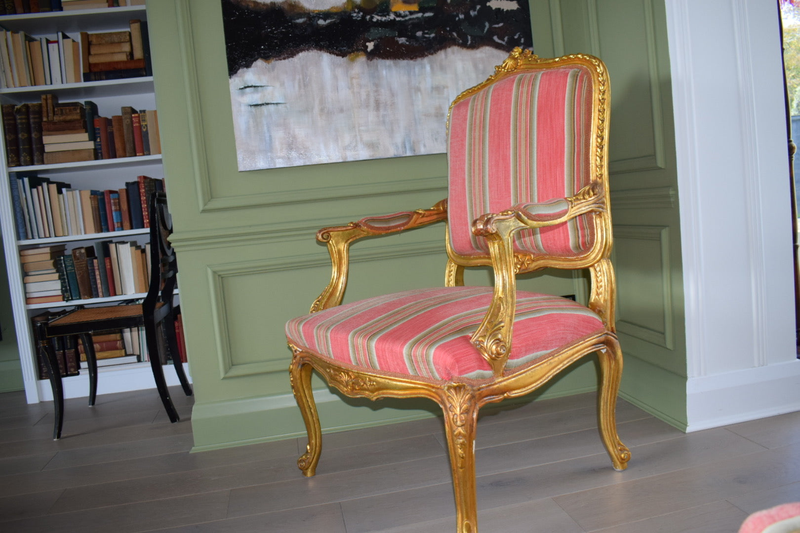 Louis XV 19th Century French Gilt Armchair