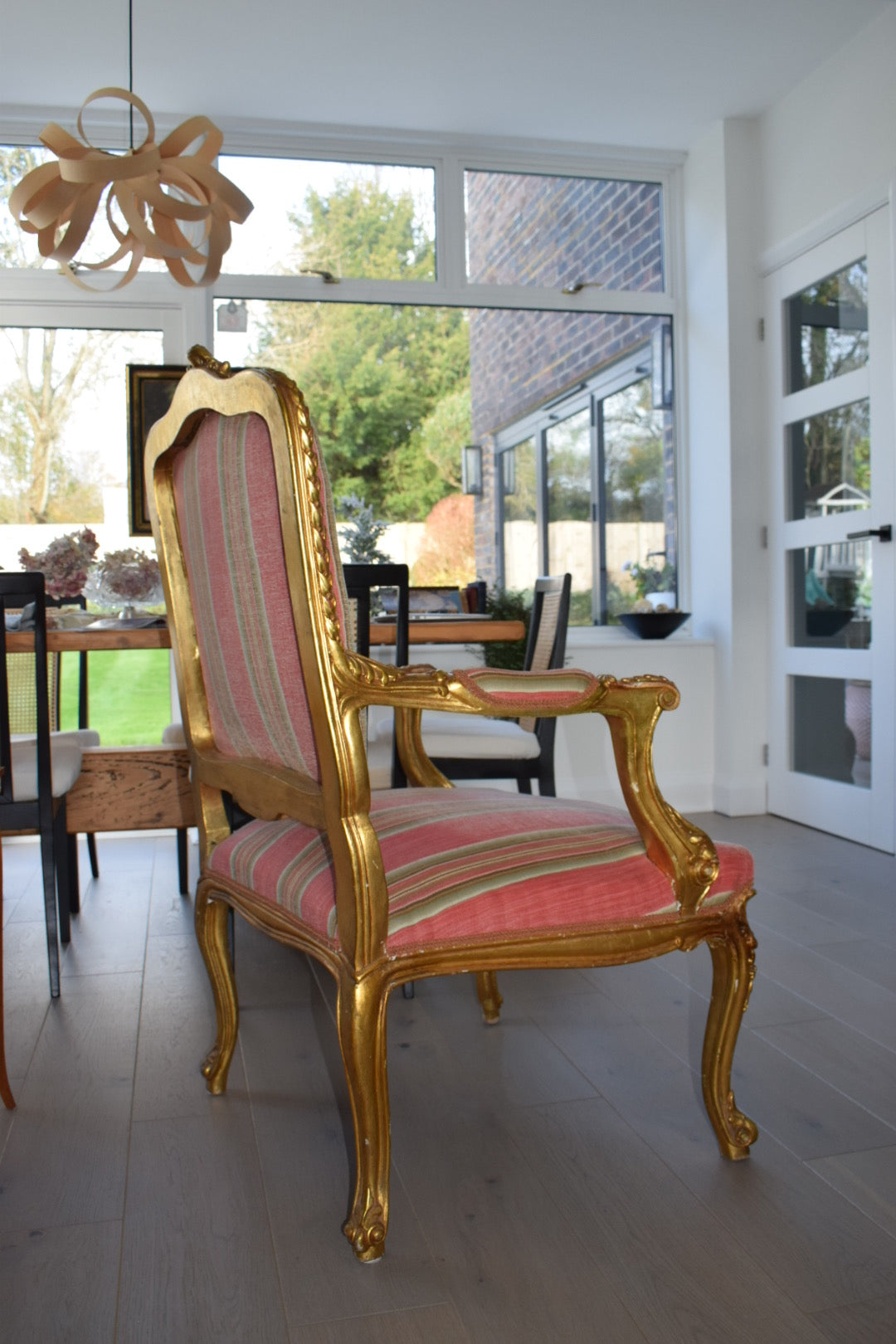 Louis XV 19th Century French Style Gilt Armchair