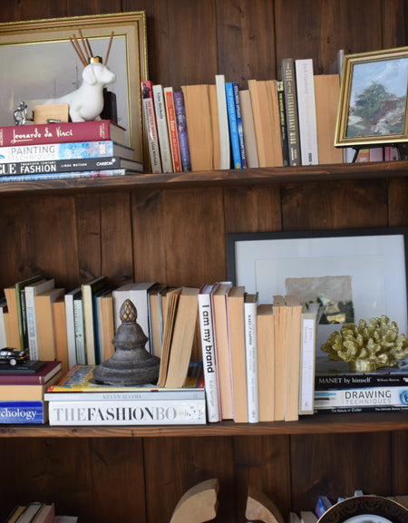 Large 19th Century French Black Painted Pine Bookcase