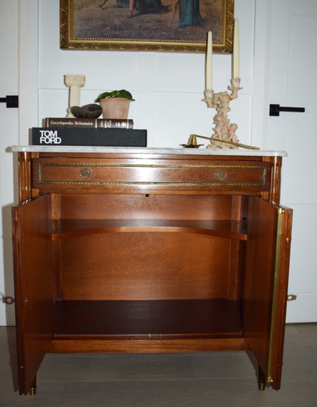 Louis XVI French Antique Marble Top Sideboard