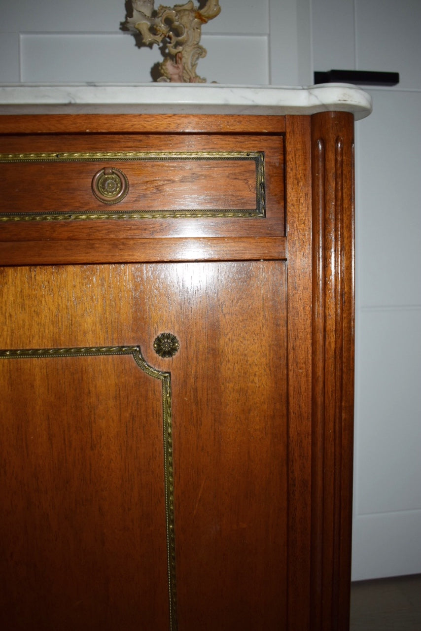 Louis XVI French Antique Marble Top Sideboard